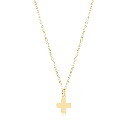 Enewton - Necklace - 16" Signature Cross Gold Charm
