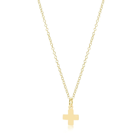 Enewton - Necklace - 16" Signature Cross Gold Charm