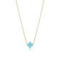 16" necklace gold - signature cross small