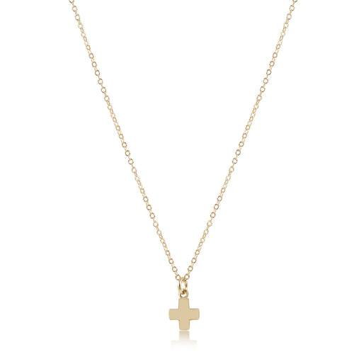 Enewton - Necklace - 16" Signature Cross Gold Charm
