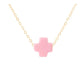 16" necklace gold - signature cross small