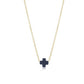 16" necklace gold - signature cross small