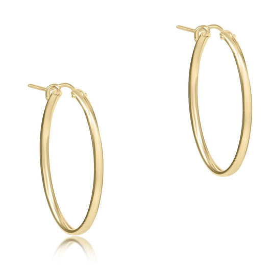 Enewton - Earrings -Oval Gold 1" Hoop - Smooth