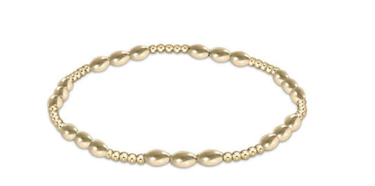 harmony joy pattern 2mm beaded bracelet- gold