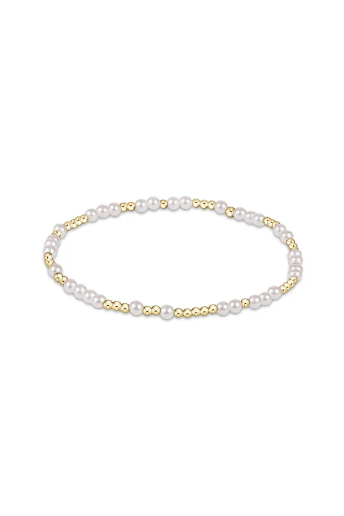 hope unwritten 3mm bead bracelet - pearl