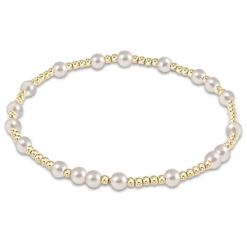 hope unwritten 5mm bead bracelet - pearl