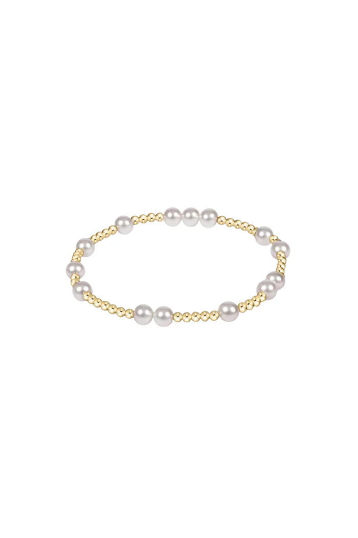 hope unwritten 6mm bead bracelet - pearl