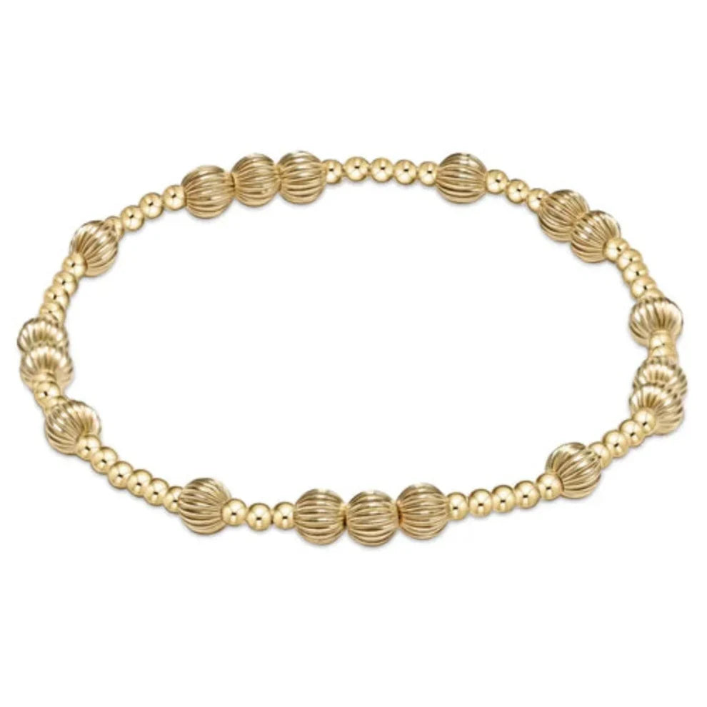 hope unwritten dignity 5mm bead bracelet- gold