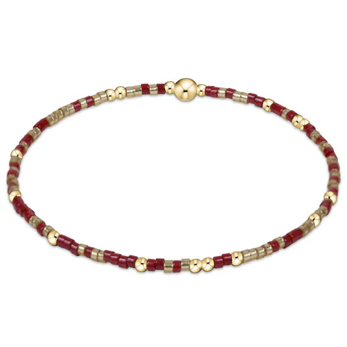 gameday hope unwritten bracelet -golden luster and wine