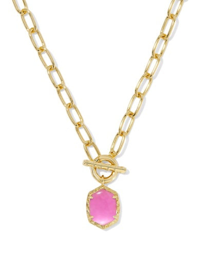 daphne link and chain necklace - gold azalea illusion